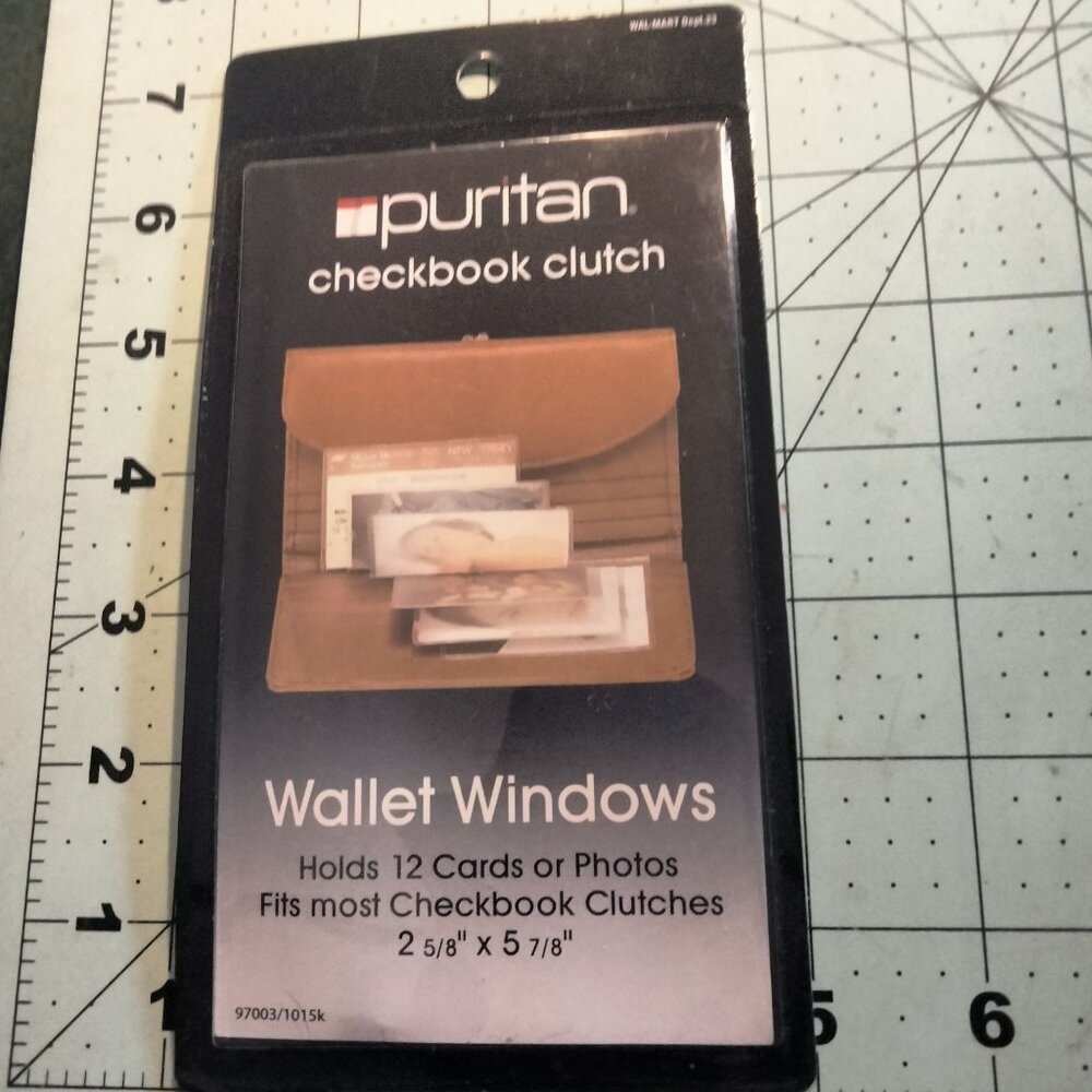 Puritan Wallet Windows Checkbook Clutch Holder For 12 Cards Photos - Picture 4 of 5